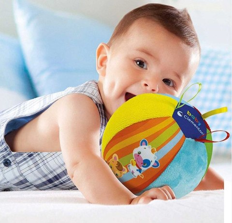 Muzyczna Kolorowa Piłka Zwierzątka Miękka Clementoni 17475