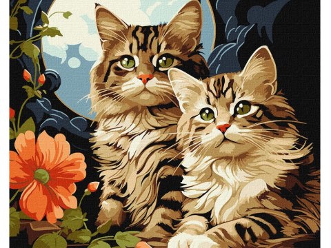 Malowanie po numerach 40x50 cm KHO6574 Magiczne kocięta AP0112
