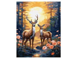 Malowanie po numerach 40x50 cm KHO6602 Wdzięczny jeleń AP0113