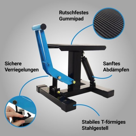 Podnośnik motocyklowy BITUXX 150 kg regulowany warsztatowy platforma antypoślizgowa