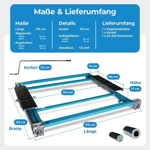 Podnośnik uchylny 3T 3000 kg - profesjonalny podnośnik samochodowy do warsztatu