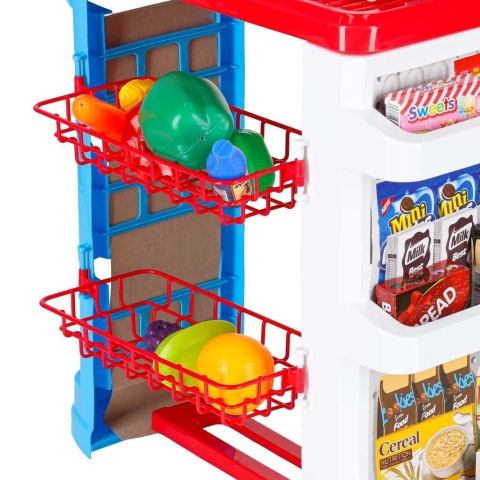 Supermarket Sklep Wózek Czerwony