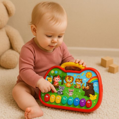 Tablica Edukacyjna Interaktywna Świat Zwierząt Instrumenty Pianinko