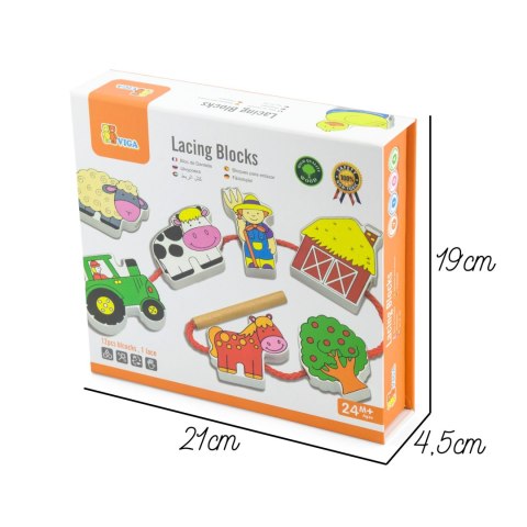 Viga Drewniana przeplatanka Klocki Farma