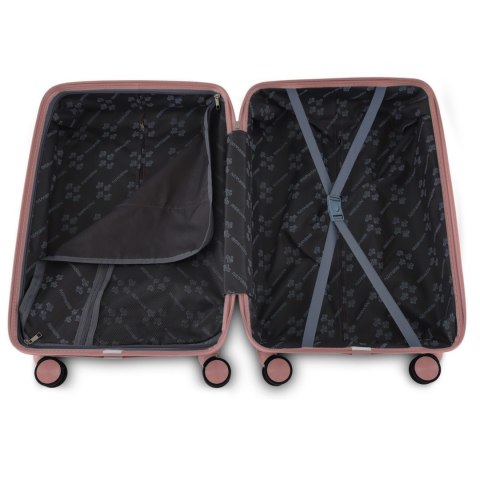 Zestaw 4 walizek podróżnych z beautycase - twarda skorupa, kółka 360° TSA