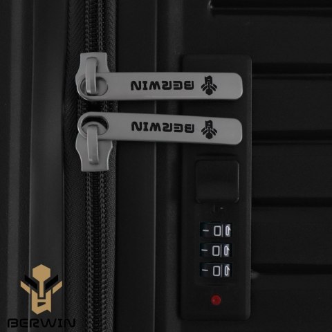 Zestaw 4 walizek podróżnych z beautycase - twarda skorupa, kółka 360°, TSA