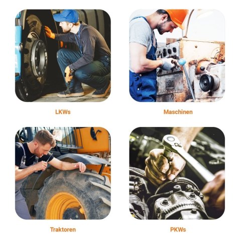 Zestaw kluczy nasadowych, nakrętek, grzechotek do samochodów ciężarowych, 19-70 mm, 25 elementów, BITUXX