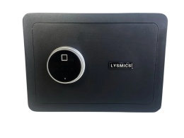 Czarny Sejf domowy biurowy na zamek elektroniczny hotelowy kasa 2 klucze w zestawie