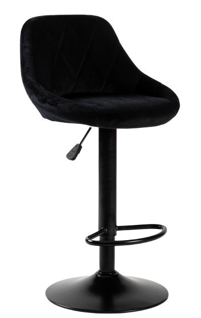 Hoker D3BW Krzesło Barowe Fotel obrotowy Welur Regulowana wysokość