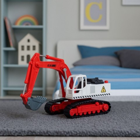 Koparka Gąsienicowa Metalowa Ruchoma Łyżka Obrotowa Kabina Światła Dźwięki