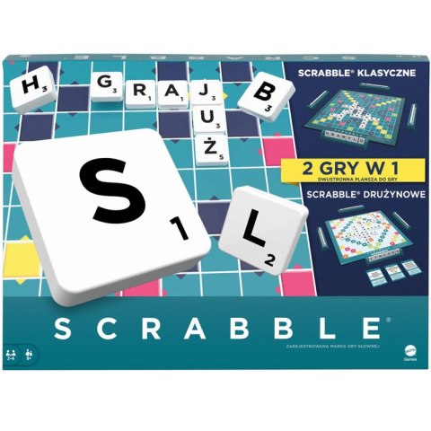 Mattel Gra słowna Scrabble (edycja polska) - wersja odnowiona GR0828