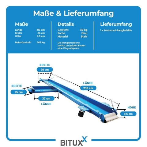 Platforma do manewrowania motocyklem 567 kg z wytrzymałej stalowej bazy solidnej