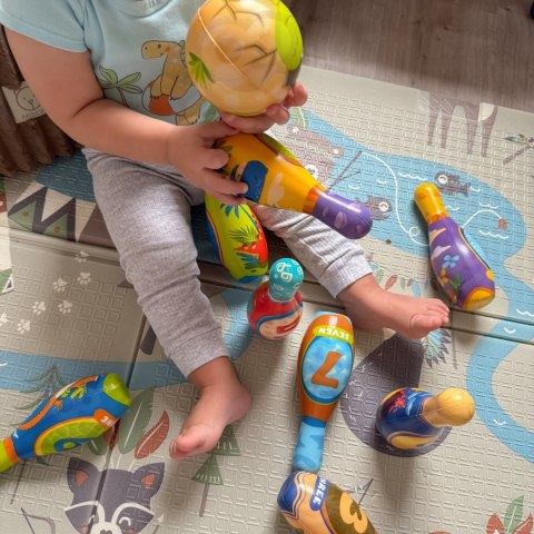 WOOPIE Gra Zręcznościowa Kręgle Dinozaury Zestaw 12el.