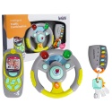 Interaktywny zestaw Kierowcy dla dzieci 3+ Kierownica + Pilot z kluczami + Telefon + Dźwięki Światła