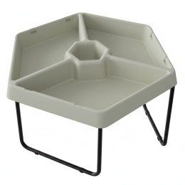 MASTERKIDZ Sześciokątny Stolik Do Zabawy Piaskiem i Wodą 3 Komory Regulowana Wysokość