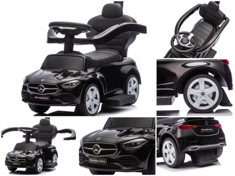 Pchacz Mercedes AMG c63 CZARNY Jeździk, muzyka