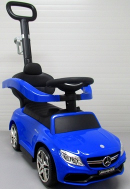 Pchacz Mercedes AMG c63 NIEBIESKI Jeździk, muzyka