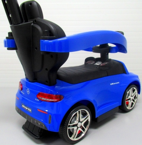 Pchacz Mercedes AMG c63 NIEBIESKI Jeździk, muzyka