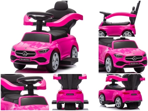 Pchacz Mercedes AMG c63 RÓŻOWY Jeździk, muzyka