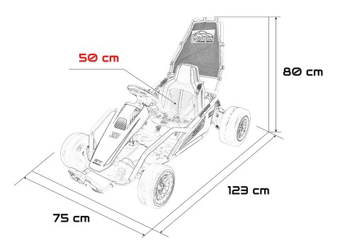 Pojazd Gokart TORNADO z Funkcją Driftu Niebieski