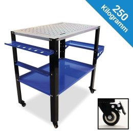 Profesjonalny stół warsztatowy/spawalniczy BITUXX na kółkach o nośności 250 kg - mobilny roboczy do spawania i montażu