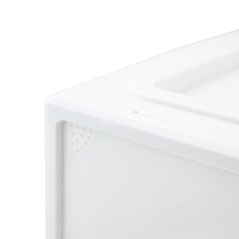 Zestaw 3 czarnych pudełek na buty z wentylacją organizer do szafy/garderoby