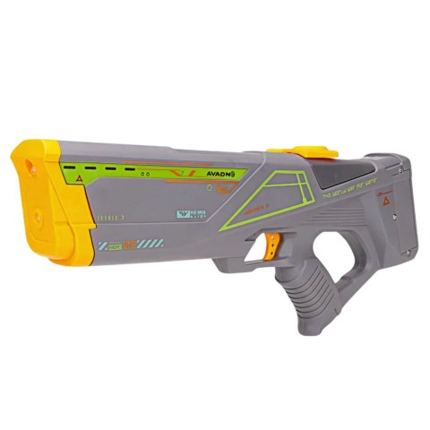 Elektryczny Pistolet Karabin Na Wodę 550 ml Zasięg 10m Szary