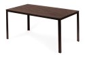 Stół ogrodowy 6-osobowy 156x78 cm polywood meble na taras brązowy