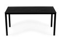 Stół ogrodowy 6-osobowy 156x78 cm polywood meble na taras czarny