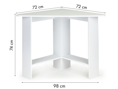 Nowoczesne biurko komputerowe narożne białe ModernHome