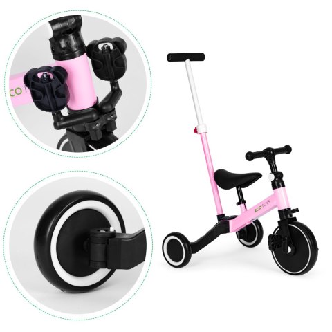 Rower trójkołowy biegowy 2w1 rączka do prowadzenia ECOTOYS