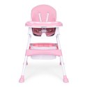 Fotelik krzesełko do karmienia dzieci tacka kosz 5-punktowe pasy różowy ECOTOYS