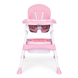 Fotelik krzesełko do karmienia dzieci tacka kosz 5-punktowe pasy różowy ECOTOYS