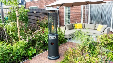 Ogrzewacz parasol gazowy grzejnik 11 kW szklany na ogród patio reduktor wąż pokrowiec MultiGarden