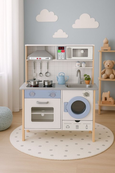 Kuchnia dla dzieci dźwięki LED piekarnik pralka akcesoria kuchenne ECOTOYS