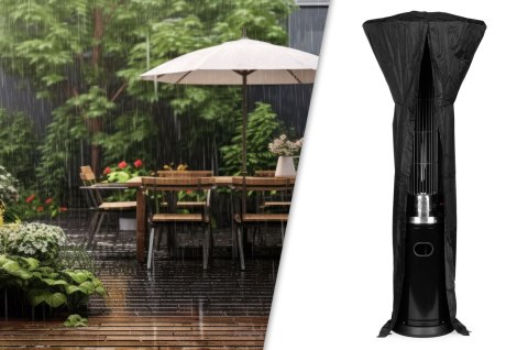 Ogrzewacz parasol gazowy grzejnik 9 kW szklany na ogród patio reduktor wąż pokrowiec MultiGarden