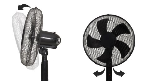 Wentylator podłogowy wiatrak stojący 45W 3 tryby pracy 5 łopatek timer pilot