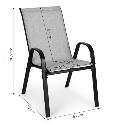 Zestaw komplet 2 krzeseł ogrodowych na taras balkon jasny szary MultiGarden