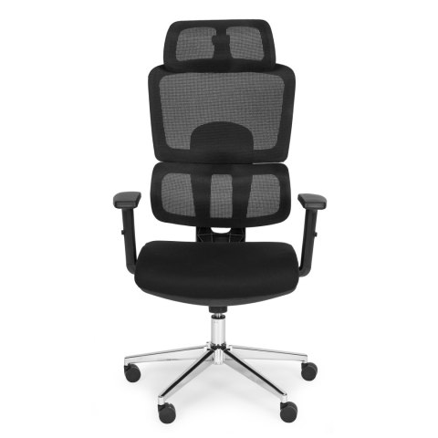 Fotel biurowy obrotowy ergonomiczny regulacja wysokości czarny ModernHome