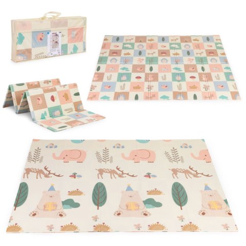 Mata piankowa dla dzieci 200x180 cm edukacyjna dwustronna składana + torba IPLAY