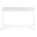 Stół do kuchni jadalni dla 4-5 osób biurko komputerowe 120x60 cm biały marmur ModernHome