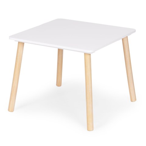 Zestaw mebli dla dzieci stolik + 2 krzesła białe ECOTOYS
