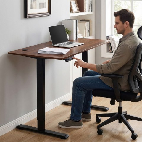 Biurko elektryczne regulowane 120x60 cm regulacja wysokości 72-117 cm ModernHome