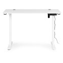 Biurko elektryczne regulowane 120x60 cm regulacja wysokości 72-117 cm białe ModernHome