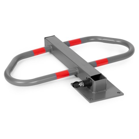 Blokada parkingowa składana zapora 50 cm na klucz z odblaskowymi pasami