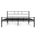 Łóżko metalowe 140x200 cm ze stelażem czarna rama ModernHome