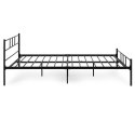 Łóżko metalowe 140x200 cm ze stelażem czarna rama ModernHome