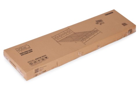 Łóżko metalowe 140x200 cm ze stelażem czarna rama ModernHome