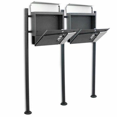 PODWÓJNA SKRZYNKA POCZTOWA NA LISTY Z GAZETNIKIEM WOLNOSTOJĄCA BITUXX