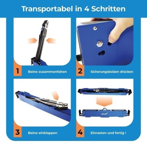 Stół roboczy / kozioł składany regulowany - 600 kg, wysokość 62-87 cm BITUXX